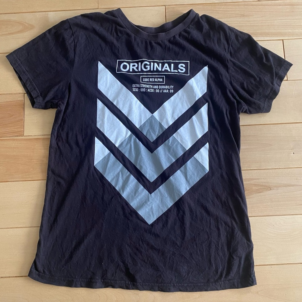 Black white graphic t-shirt size S men’s